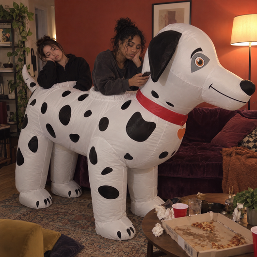 SpottyWagon Dalmatian inflatable 2-person dog costume