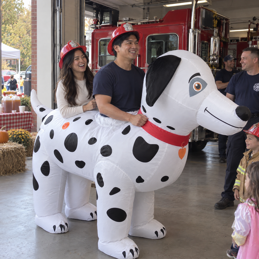 SpottyWagon Dalmatian inflatable 2-person dog costume