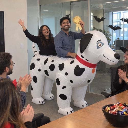 SpottyWagon™ Inflatable 2-Person Dog Costume