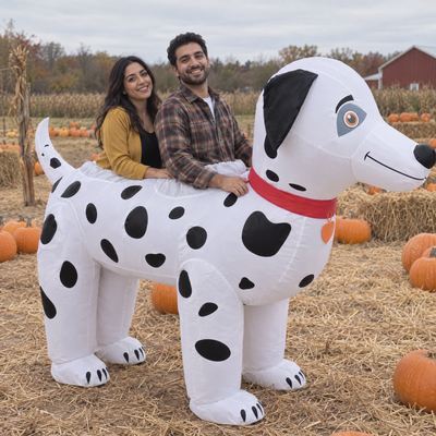 SpottyWagon Dalmatian inflatable 2-person dog costume