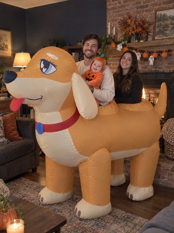 SpottyWagon inflatable 2-person dog costume