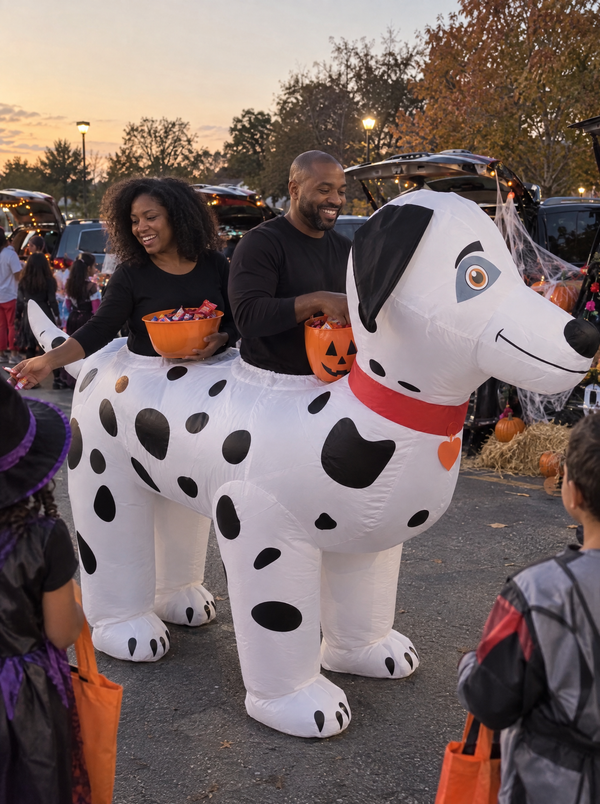 SpottyWagon inflatable 2-person dog costume